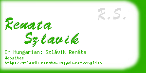 renata szlavik business card