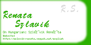 renata szlavik business card